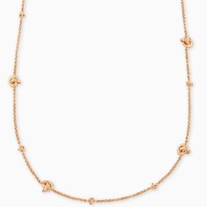 Kendra Scott love knot necklace rose gold NWOT